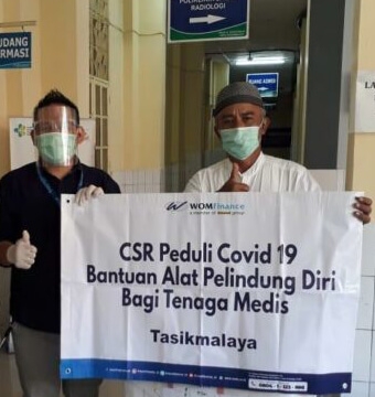 Perangi Covid-19, WOM Finance Sumbang APD dan Sembako di Tasikmalaya
